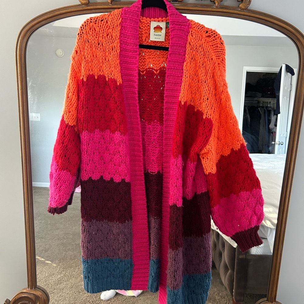 Farm Rio Striped Cardigan - Multicolored - Picture 3 of 8